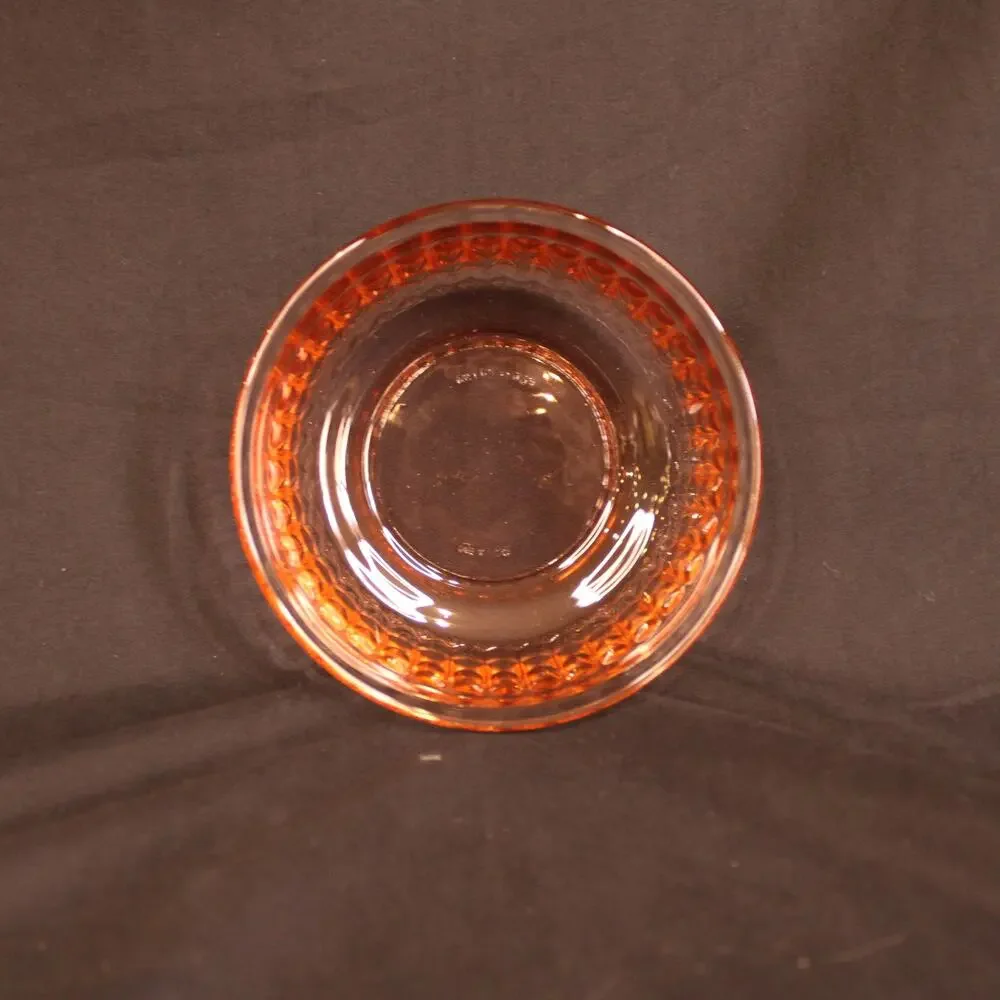 Set of 4 Pink Swirl Glass Tableware Bowls by Fortecrisa Mexico
